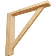 Ekena Millwork 2 1/2"W x 14 3/4"D x 14 1/4"H Traditional Shelf Bracket, Red Oak