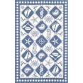 thumbnail image 1 of HomeRoots 353655 30 x 50 in. Wool Blue & Ivory Area Rug, 1 of 1