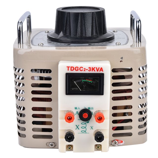 Transformador de voltaje CA monofásico, regulador de voltaje de contacto TDGC2-3KVA, 220V