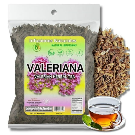 Valerian Root Herbal Tea - Calming And Relaxing - Good Night Rest - TE DE VALERIANA Valerian Sleep Tea Herbal Tea Valerian Tea 100% NATURAL-VEGAN-RAW Valerian Herb Valerian Tea Root nET wt 4oz (113g)