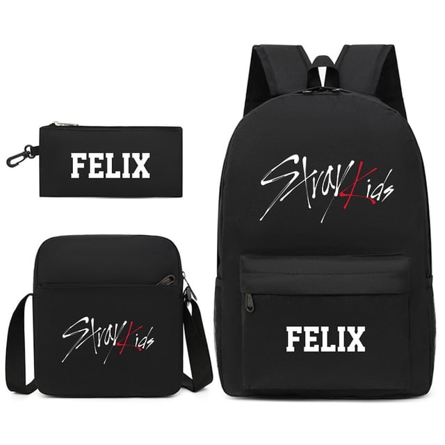 Set de mochilas Stray Kids Anime School de 3 piezas con bolsa de hombro