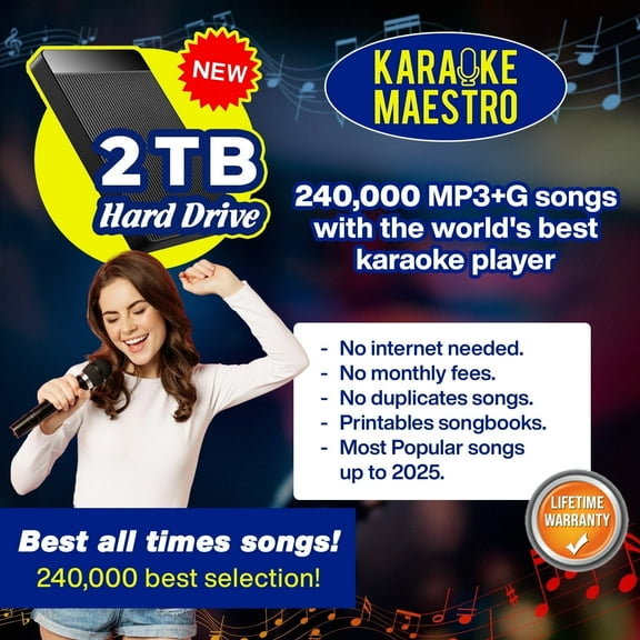 Karaoke English 240K Songs in a HD with Professional System Best Software