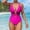 Hot Pink, variant on Fznquz Swimsuit for Women One Piece Tummy Control Bathing Suits High Cut Monokini Halter Bathing Suits