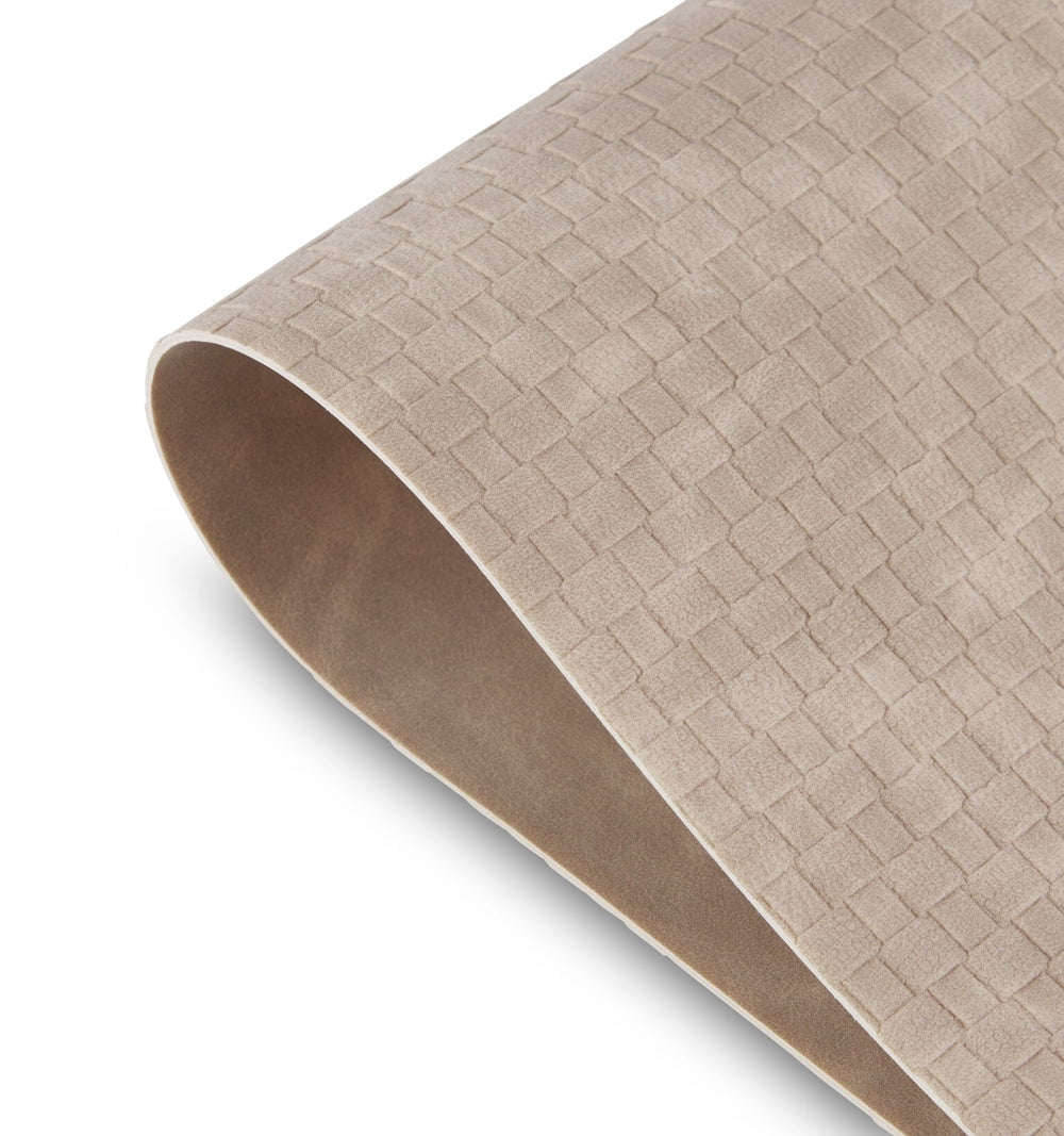 Ala Carte by Dainty Home Sorrento Basketweave Textured Faux Leather Placemats – Set of 4, Reversible, Non-Slip, Washable, Heat & Tear Resistant – 12x18 in Dining Table Mats