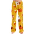 thumbnail image 4 of Satingcolo Women Halloween Lounge Pants Comfy Pajama Bottom Drawstring Waist Print Long Pajamas Pants S-2XL, 4 of 6
