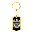 thumbnail image 4 of God Of Jacob Psalm 46:7 Stainless Steel or 18k Gold Premium Swivel Dog Tag Keychain, 4 of 10