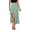B-Green, variant on Women Spring Summer Long Skirts Dress Boho Floral Elastic Waist Split Ruffle High Low Beach Maxi Skirt Clothes