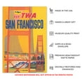 thumbnail image 3 of HISTORIX Vintage 1957 San Francisco Travel Poster Print - 8x12 Inch Vintage Airline Poster Fly TWA Stylized Golden Gate Bridge California Wall Art, 3 of 6