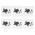 thumbnail image 2 of Bingfone Vintage Family Of Sea Turtles Leather Drinks Coasters with Set of 6,Suitable for Home Kitchen,Coffee Cup Coasters Home Gift, 2 of 9
