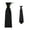 Black, variant on Mens Kids Boys Skinny Tie Set Parent-child Fashion Solid Color Satin Necktie Neckwear