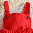 thumbnail image 5 of TOWED22 Newborn Baby Girl Romper Jumpsuit Bodysuit +Pants Shorts+Headband Outfit Set Red,0-3 M, 5 of 6