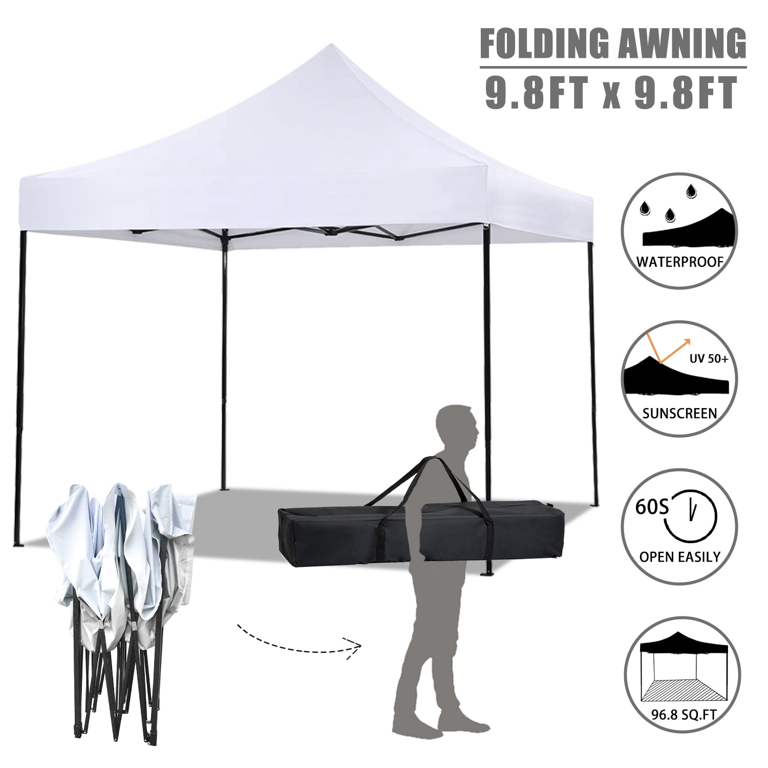 Pop Up Canopy 10x10 Pop Up Canopy Tent Party Tent Ez Up Canopy Sun Shade  Wedding Instant Folding Protable Better Air Circulation Outdoor Gazebo with  