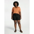 thumbnail image 2 of Terra & Sky Women's Plus Size V-Neck Tee with Short Sleeves, Size 0X-5X, 2 of 3