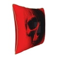 thumbnail image 2 of Fotbe Minimalist Skull Red Pattern Velvet Decorative Throw Pillow Covers with Elegant Piping, Soft Plush Cushion Cover for Sofa, Bed, Car, Office-16"x16", 2 of 8