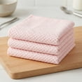 thumbnail image 6 of REGALWOVEN Microfiber Dish Cloth for Washing Dishes Rags, Solid Kitchen Wash Cloths with Poly Scour Side Popcorn Texture Pink 12" x 12", 6 of 7