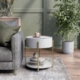thumbnail image 3 of Furniture of America Haft Wood End Table with Hidden Storage in White, 3 of 5
