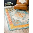 thumbnail image 4 of Rugs.com Carnevale Collection Rug – 8' x 10' Blue Medium Rug Perfect For Living Rooms, Large Dining Rooms, Open Floorplans, 4 of 5