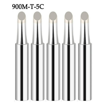 

5Pcs Soldering Iron Tips 900M-T-5C Soldering Iron Pure Copper Lead-Free For 936