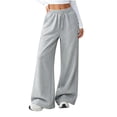 thumbnail image 6 of Zpzdpjkx Womens Wide Leg Sweatpants High Waisted Baggy Joggers Pants Fashion Outfits Teen Girl Drawstring Athletic Trousers, 6 of 8