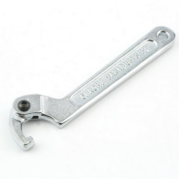 Durable 19-51mm Chrome Vanadium Steel Adjustable Hook Wrench Pin Wrench C  Shape Spanner Tool Universal Hand Tools 