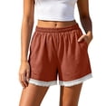 thumbnail image 2 of ByworldtasicNo Boundaries Lace Trim Elastic High Waisted Shorts for Women Summer Casual Loose Lounge Shorts, 2 of 6