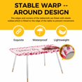 thumbnail image 4 of Valentine's Day Table Cloths for 8 Foot Rectangle Tables, Roses Car Love Hearts Romantic Pink Plaid Patio Waterproof Elastic Fitted Tablecloths, Washable Rectangular Table Cover for Camping, 4 of 8