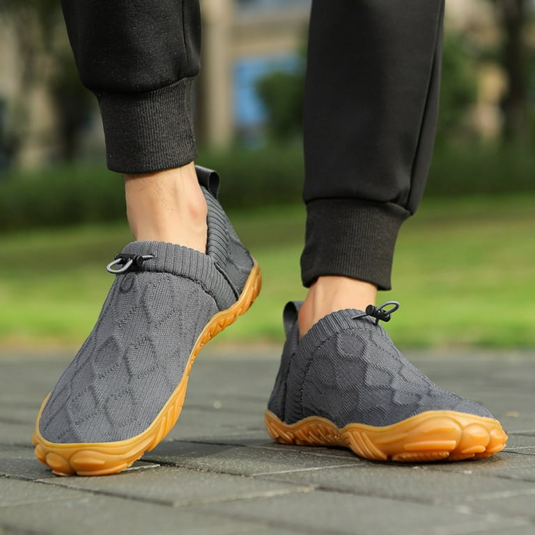 GHSOHS Mens Shoes Casual Sneakers for Men Thick Bottom Hiking Shoes Men s Fashion Sneakers FashionA Slip on Outdoor Non Slip Thin Sole Flying Woven