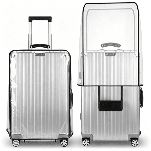 AOMRCOL Clear Pvc Suitcase Cover Protectors 20/24/26/28/30 Inch Suitcase Covers-Waterproof Dustproof and Anti-Scratch Luggage Cover(30Inch)