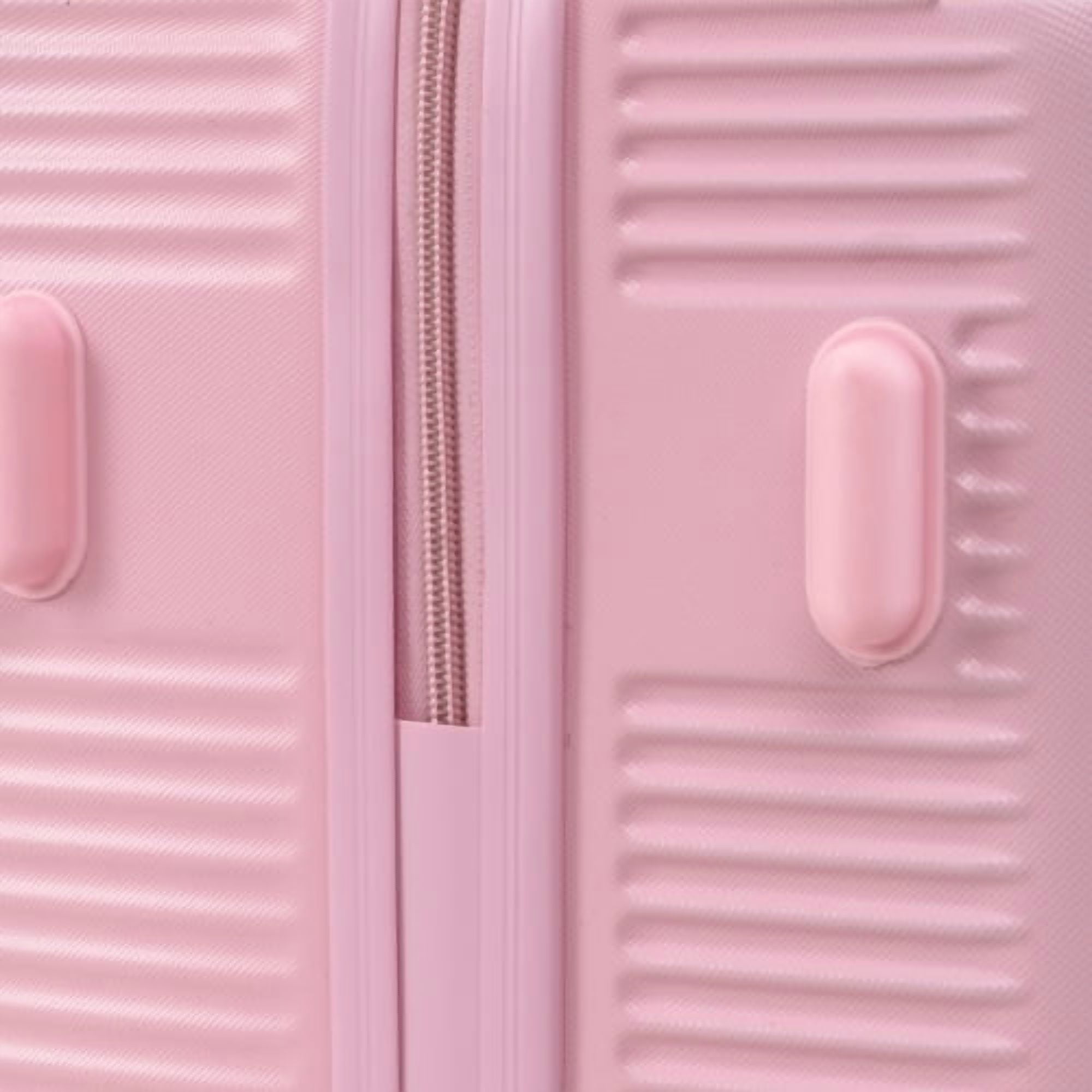 4-Piece Lightweight ABS Hard Shell Luggage Set with 360° Dual Spinner Wheels & Built-In Combination Lock, Scratch-Resistant Modern Travel Suitcase, Pink