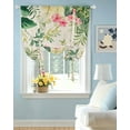 thumbnail image 2 of Summer Flowers Tie Up Curtains for Window, Thermal Insulated Balloon Shade Adjustable Rod Pocket Curtains Valance Panels for Kitchen Bathroom Cafe 42 x 63 Watercolor Farmhouse Botanical Leaves, 2 of 6