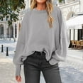 thumbnail image 2 of WEAIXIMIUNG Automne/hiver 2024 Nouveau Pull Ample pour Femmes, Manches Longues, Col Rond Fendu, 2 of 4
