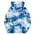thumbnail image 4 of ATOGUTA Girls Fleece Lined Hoodie Size 5T-15 Thick Graphic Tie Dye Sweatshirt with Pocket Cute Pullovers Tops Dark Blue, 4 of 5