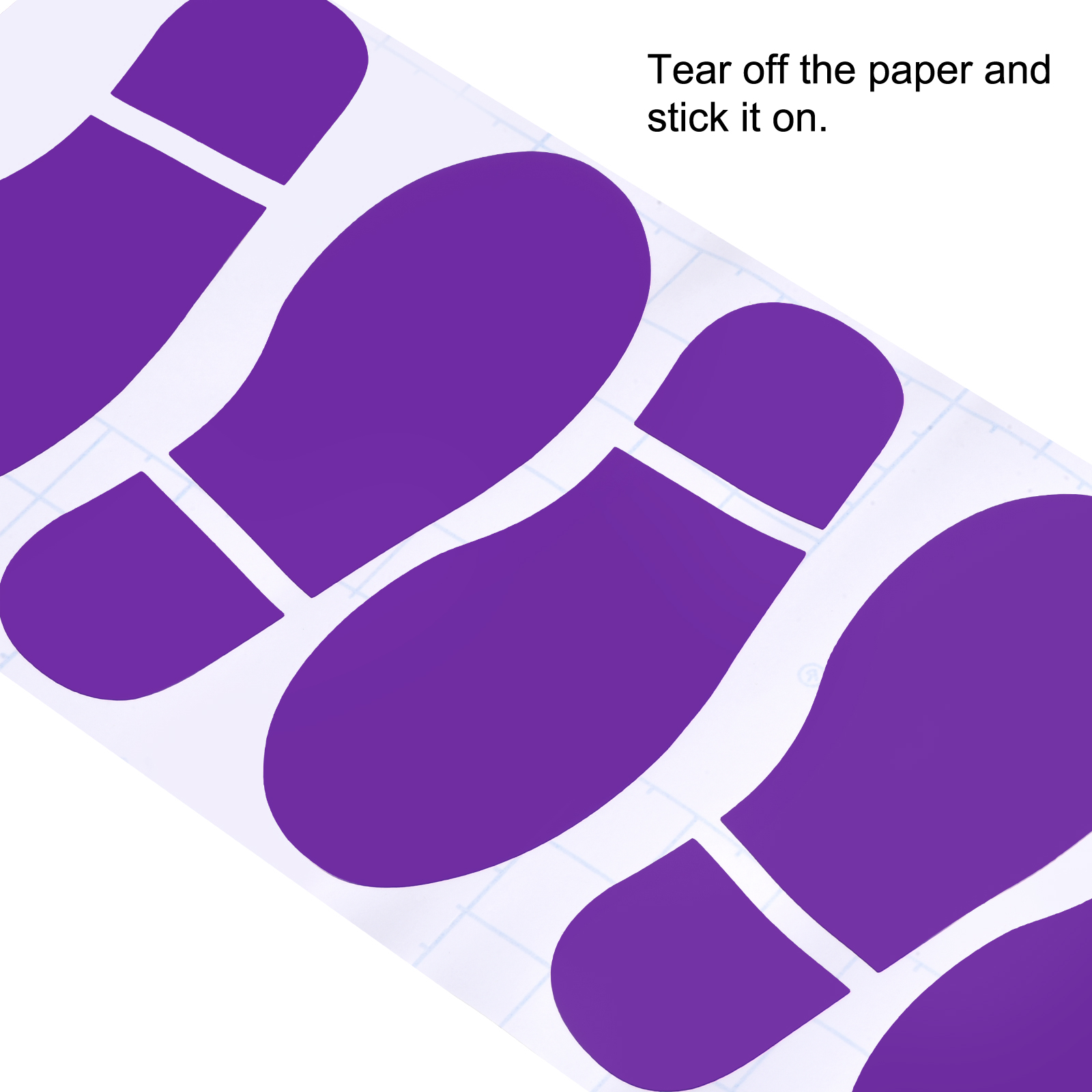 Unique Bargains Footprint Sticker Floor Decal Sign for Class Dark Purple 6x2.5"