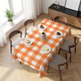 thumbnail image 3 of Orange Table Cloth Waterproof Tablecloths, Country French Rustic Buffalo Plaid Modern Art Tablecloth Dining Table Cover for Kitchen Party Tabletop Outdoor, Rectangle Tablecloth 60x120 Inch, 3 of 9