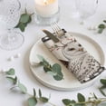 thumbnail image 3 of Cloth Napkins Set of 6 - 20x20 Inches, Cute Owls Washable Reusable Table Napkins, Winter Animals Berry Vintage Black Plaid Beige Soft & Absortbent Dining Napkin for Party Wedding Hotel Restaurant, 3 of 8