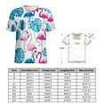 thumbnail image 2 of Flamingo Pattern Women's Short Sleeve T-Shirt Crew Neck Casual Summer Trendy Loose Fit Tops, 2 of 6