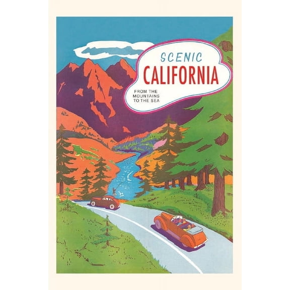 Pocket Sized - Found Image Press Journals: Vintage Journal California Travel Poster (Paperback)