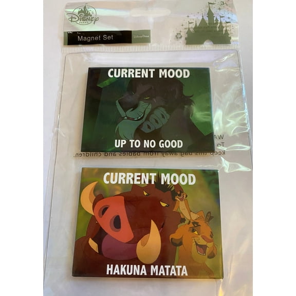 Disney Parks The Lion King Hakuna Matata Current Mood Magnet Set New Sealed