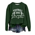 thumbnail image 1 of WEAIXIMIUNG Ensemble de Chandails en Molleton Courts à Manches Longues Col Rond pour Femmes Chandails en Molleton Graphiques de Football à Manches Longues Sans Capuche, 1 of 4