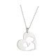 thumbnail image 1 of Collar para el día de la madre, collar para mujer, regalo del día de San Valentín, romántico y elegante colgante de corazón para ella, joyería para fi Color plata, 1 of 8