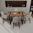 thumbnail image 2 of Suede chairs with metal legs - Delicate and durable - Breakfast nook - Sturdy seating, 2 of 7
