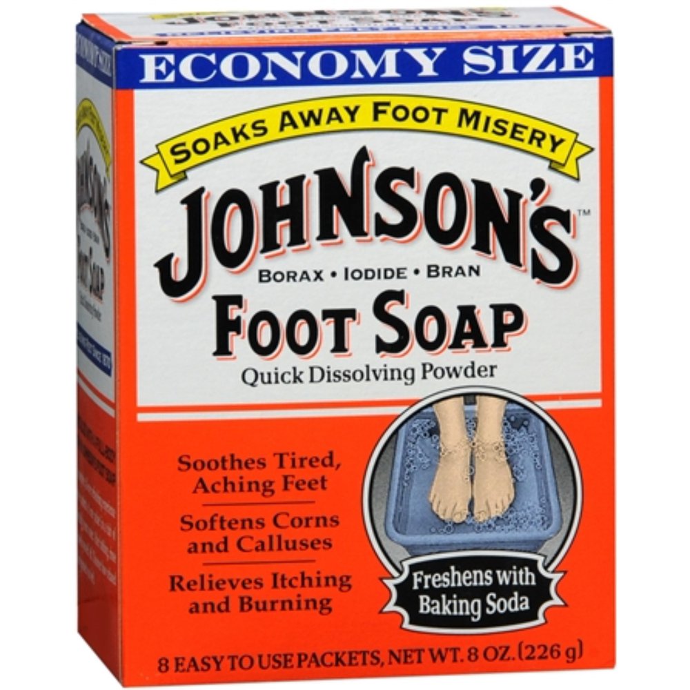 JOHNSON'S Foot Soap Powder Packets 8 Each (Pack of 4)