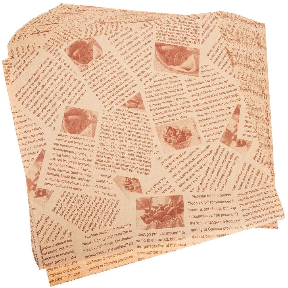Printed Wax Paper Sheets Grease Resistant Food Wrapping - Temu