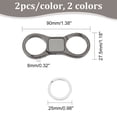 4Pcs 2 Colors Iron and Alloy Carabiner Keychain Clasps with 2Pcs Key ...