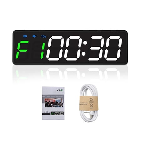 Portable Gym Timer Interval Timer Workout Fitness Clock Countdown/UP/Stopwatch Magnetic & USB - 3 f