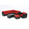 thumbnail image 1 of Innesbrook Collection 9-Piece Aluminum Patio Conversation Set with Red Cushions, 1 of 2