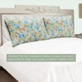 thumbnail image 4 of Elegant Comfort Ultra Soft Set of 2 Floral Pint Pillowcases - 1500 Series Hotel Quality Microfiber, Soft and Smooth Envelope Closure 2-Piece Pillow Covers - King, Magnolia, 4 of 9