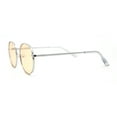 thumbnail image 3 of Small Micro Round Metal Rim Retro Dad Fashion Sunglasses Silver - Peach, 3 of 4