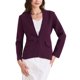 thumbnail image 1 of BLAZER DE MUJER SIN COLLAR INSPIRADOR DE LARGA MANGA CON UN BOTÓN PARA OFICINA NEGRO ROJO OSCURO, 1 of 5