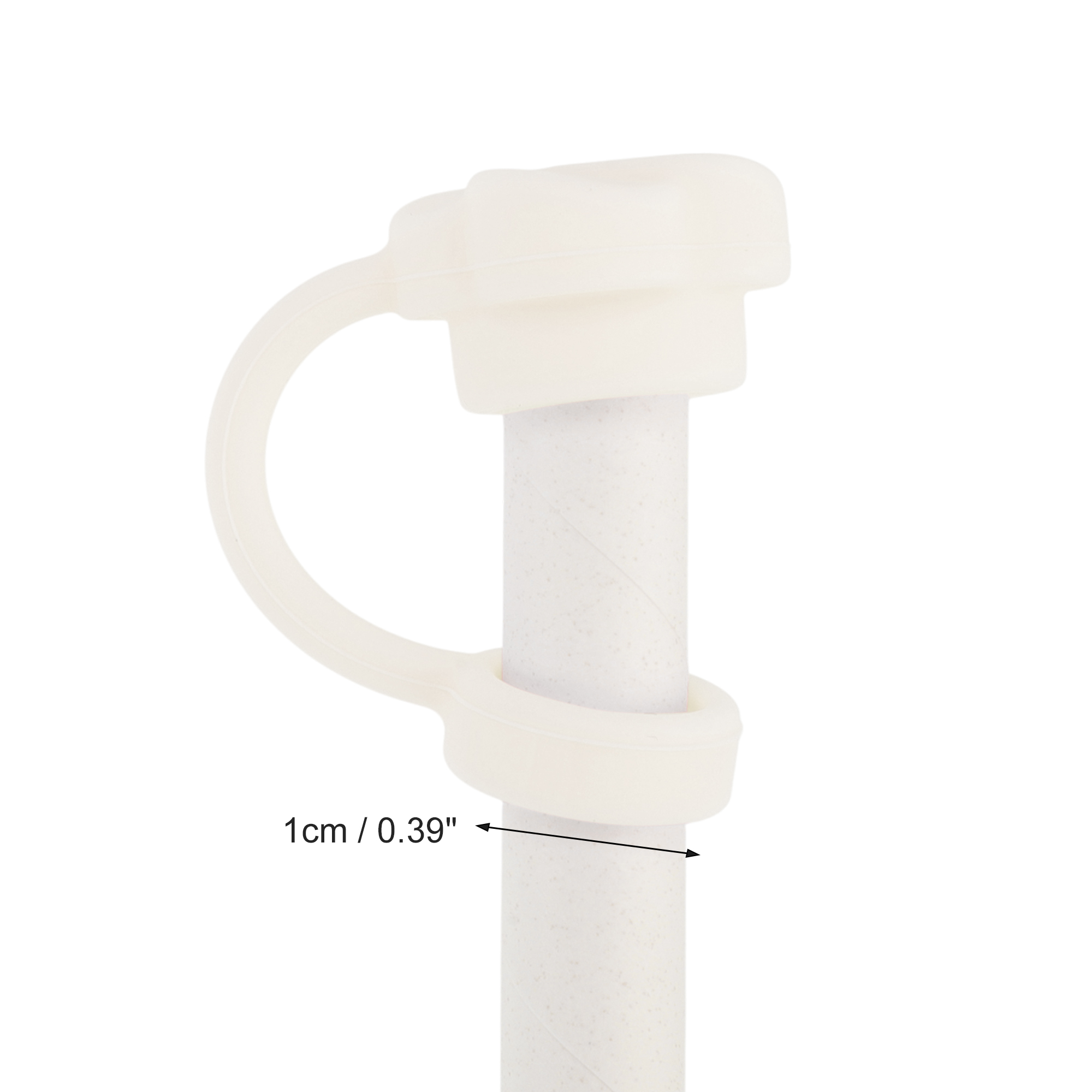 Unique Bargains Dust-Proof 30oz Straw Cover Set of 4 Beige